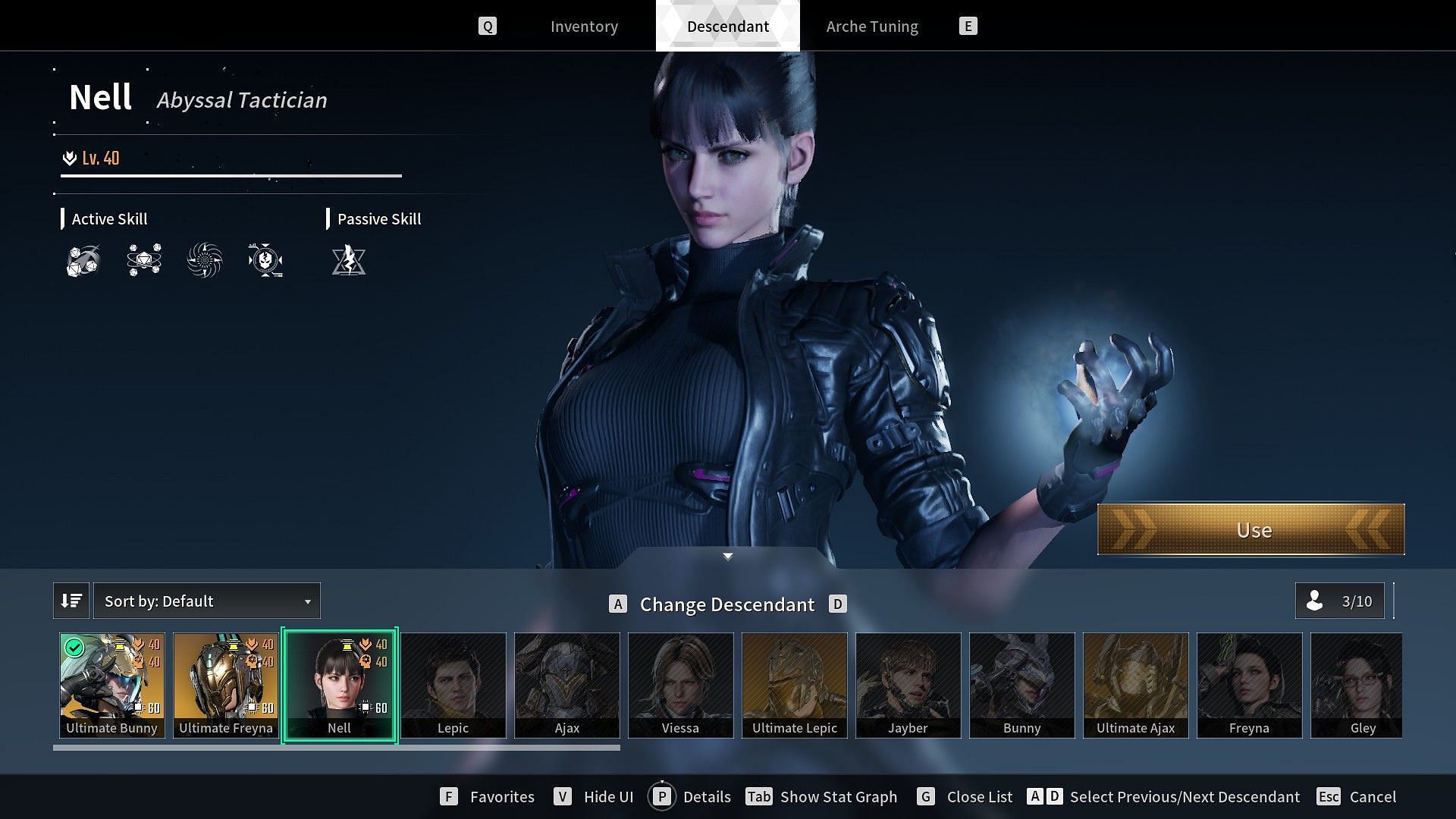 The First Descendant demo character selection screen (Image via Nexon)